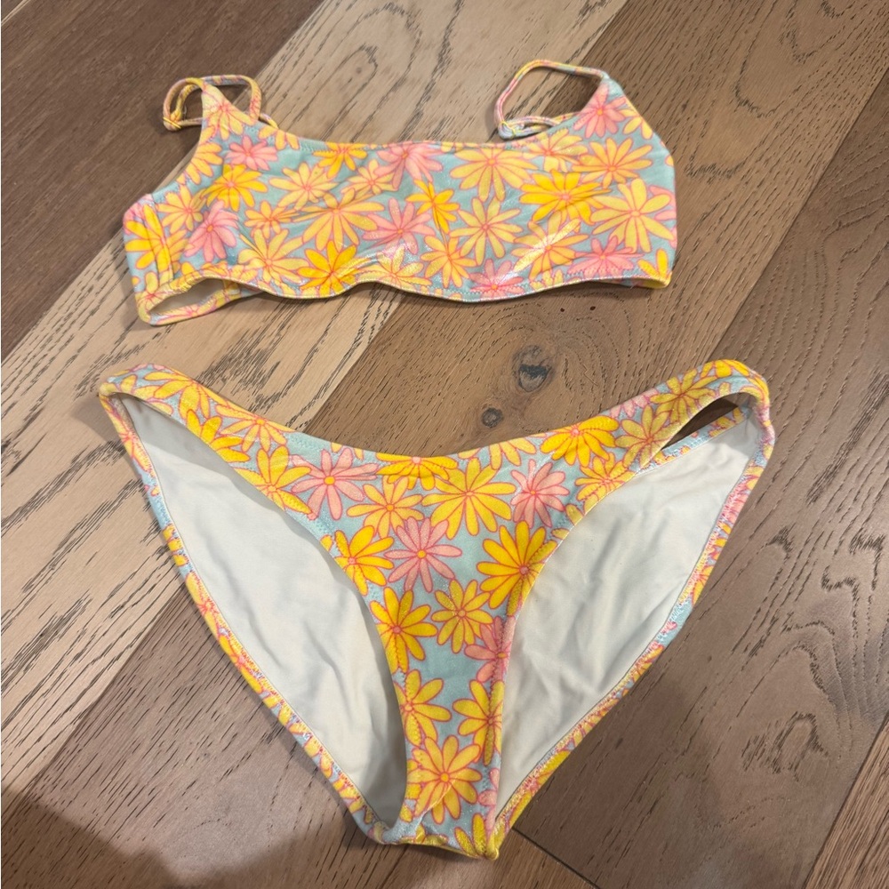 Triangl Swimwear Yellow and Pink Bikini Set